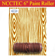 [ patrón de grano de madera ] 6 » de goma suave decorador roller envío gratis | 150 mm madera del grano de pintura de la pared herramientas