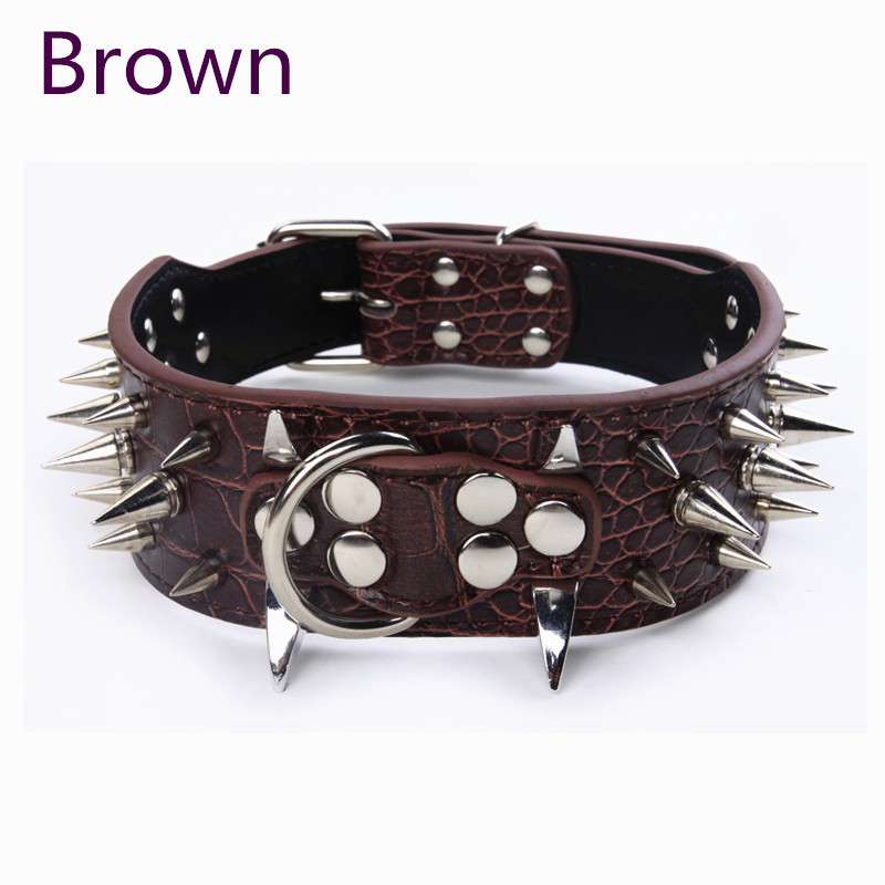 Collar de perro de pastor alemán collar cadenas para perros grandes pet collar pitbull collares de cuero en Collares, arnés y Correas de Hogar y Jardín en