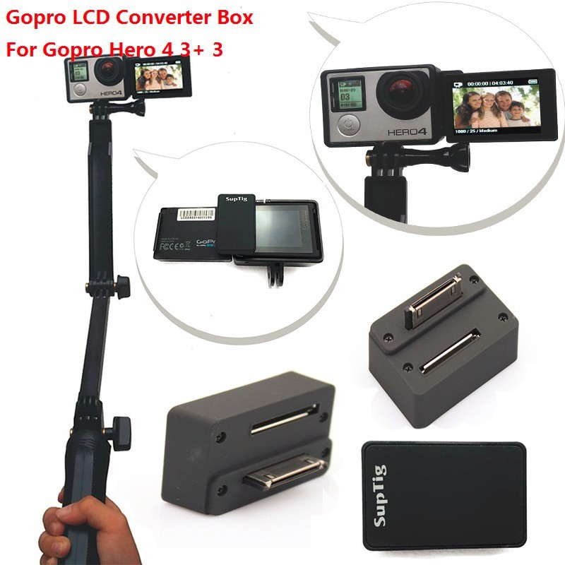Gopro Accessories Newest Smart LCD Screen Connection Converter Box LCD Mount Adapter for Gopro Hero 4 3+ 3 - (2)