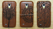 Free Shipping/100% Natural Football Players Wooden Bamboo Multi-Pattern Cases For SAMSUNG GALAXY S4 MINI S4 i9190 i9195