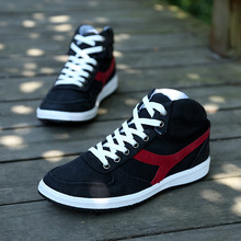 2015 high top canvas fashion men shoes casual breathable flats adult male loafers sneakers size 39