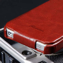 Flip Crazy Horse Luxury Case for iPhone 4 4S 4G PU Leather Cover Vertical Fashion Deluxe