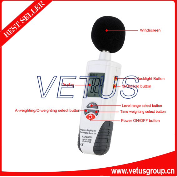 Digital Sound Level Meter with cheap sound level meter price