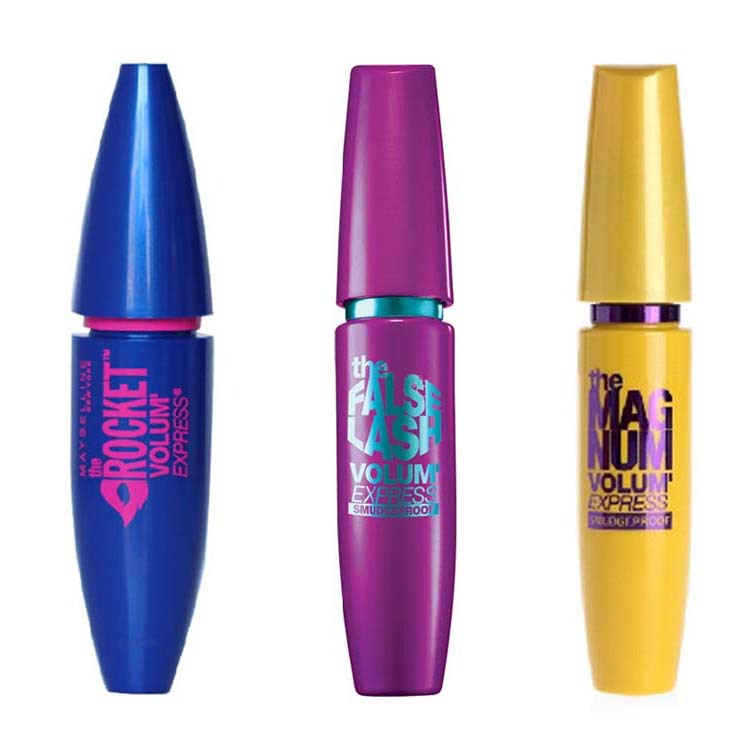3pcs lot blue purple yellow colossal Mascara Volume Express Makeup Curling They re real Mascara brand