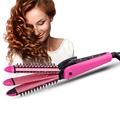 Professional Electric Hair Straighteners Curling 3 in 1 Machine Iron Hair Straightening Curler Roller Comb Hair