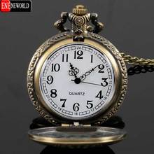 Vintage Charming fashion jewelry train carved openable Hollow pocket watch Men SteamPunk Necklace Pendant Quartz Watch