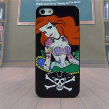 For Apple i Phone iPhone 5 5s Case Tattoo Ariel Little Mermaid series Protective Cover Case