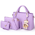 Mother Child Bag Fashion Korean Style Chic Plaid Handbag Women Embossed PU Bag Ladies Small Shoulder