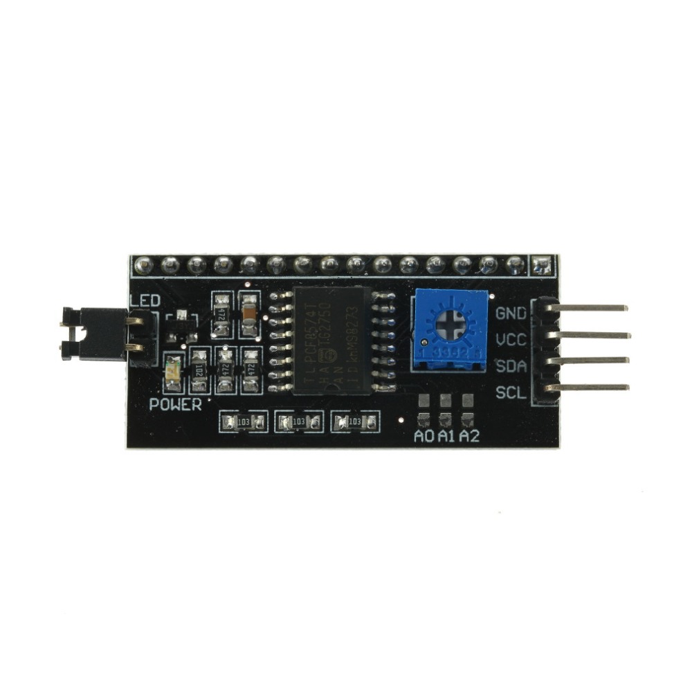 Black IIC/I2C/TWI/SPI Interface Module Serial Board Module Port for Arduino 1602 LCD Display Free Shipping Wholesale