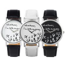 New Style Whatever I’m late anyway Irregular Figure Women Wristwatch Fashion Men Watches Quartz Watch
