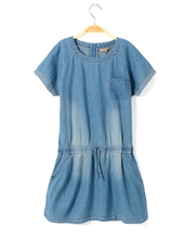 girls denim overall summer dress jeans kids summer dresses children sundress suit cotton infant clothing teenager kids fashion