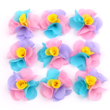 New Arrival Fabric Flowers For Headbands With Flat Back Chiffon Floral DIY Hair Accessories For Hair