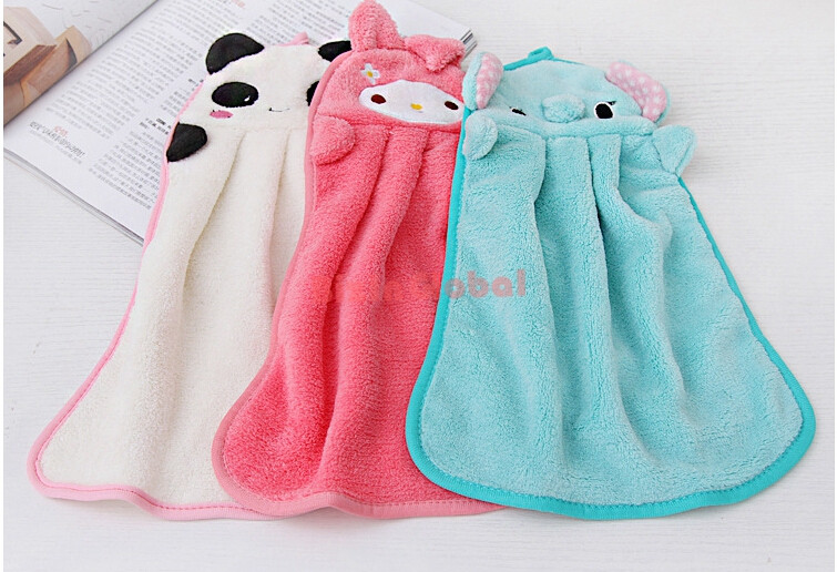 Cute Animal Microfiber Kids Children Cartoon Absorbent Hand Dry Towel Lovely Towel For Kitchen Bathroom Use (6)