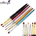 Monya Pro Nail Art Pen Brush Metal Handle UV Gel Polish Builder Tips DIY Coating Line