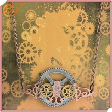 Foreign trade the original single vintage accessories Steampunk gear bat pendant necklace The spot