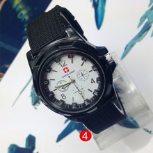 New 2015 Fashion men brand False 3 eye quartz watch weaving military sports watch men sports