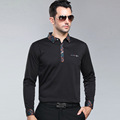 2016 new fashion polo homme middle aged male spring autumn men s father put mens long