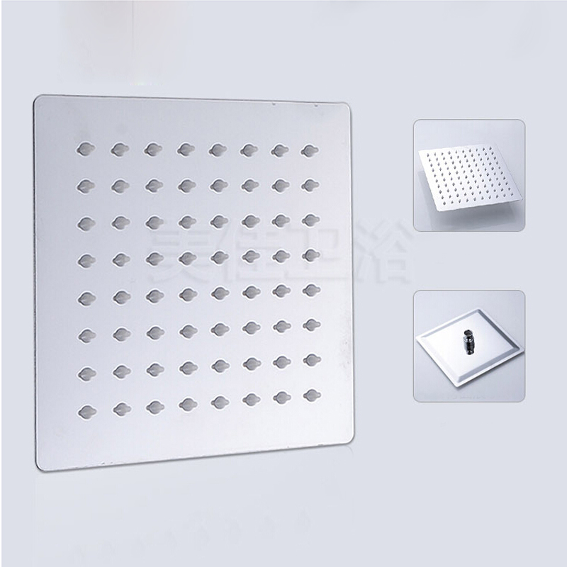 Free Shipping 8-inch Ultra-thin Stainless Steel Showerheads Polished Chrome Rainfall Square Shower Head.