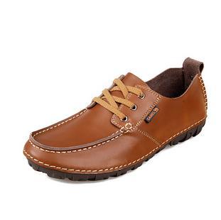 2014 British Style Mens Genuine Leather Casual Flats Driving Shoes Moccasins Slip On Loafers Fashion Sneakers