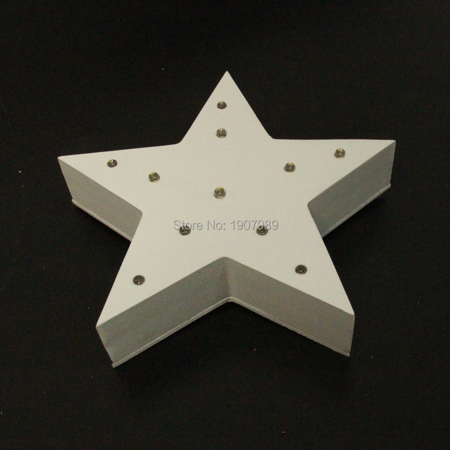 MINI white wooden star shape light LED  Marquee Light Sign LED light valentine’s gift  Indoor Dorm FREE SHIPPING