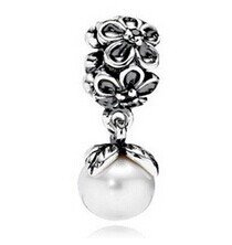 Гаджет  Free Shipping 1Pc Silver Bead Charm European Silver with Venetian Pearl Charm Pendant Bead Fit Pandora Bracelet  &Bangle H703 None Ювелирные изделия и часы