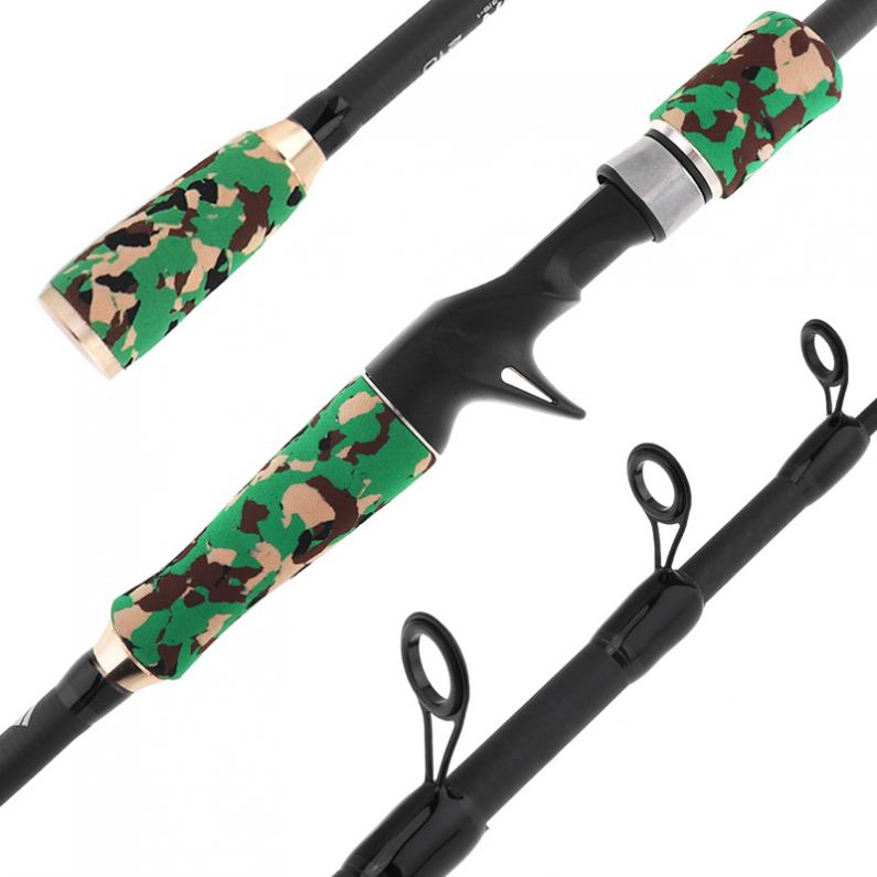 2.7m Green Camouflage Carbon Fiber Lure Fishing Rod Spinning Casting
