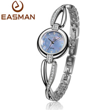 EASMAN Watch Brands Womens Watches Pearl Rhinestone Bracelet Watch Sapphire Glass Women Ladies Wrist Watch Clock Female
