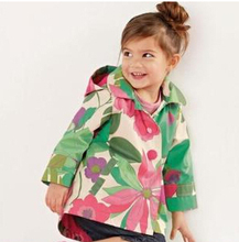 2015 new girls cotton floral casual windbreaker jacket free shipping