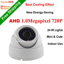 2015 New! AHD 1.0Megapixel CCTV Camera IR led Light Day night vision color image dome indoor 720P IRCut Home serveillance Camera