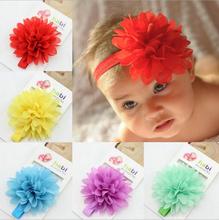 Chiffon floral headband newborn Photography Prop baby hair wear hairband infant accessories