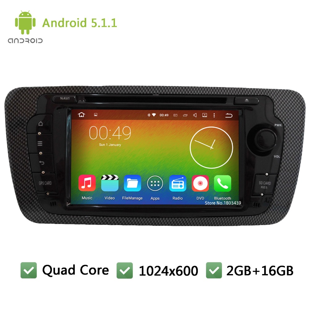 Quad Core 16GB Android 5 1 1 7 HD 1024 600 DAB 3G font b Car