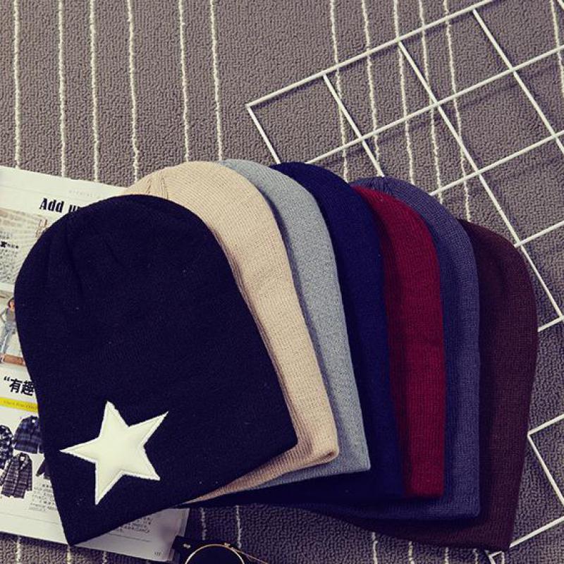 2015 Five-star Stitch Knit Women And Man Hats Lover Couples Caps Winter Warm Baby Beanies For Girl And Boy Free Shipping