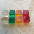 Free shipping Exclusive NEW HOT SELL 2pcs 16mm 6 sided D6 Transparent blank dice for board