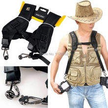 High Quality New Black Professional Rapid Camera Double Shoulder Sling Belt Strap For SLR DSLR For Canon Nikon Sony Camera