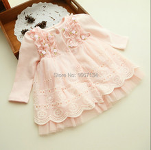 2015,spring birthday infant baby dress,bebe,lace princess children baby girl dress, newborn baby clothing vestido infantil pink
