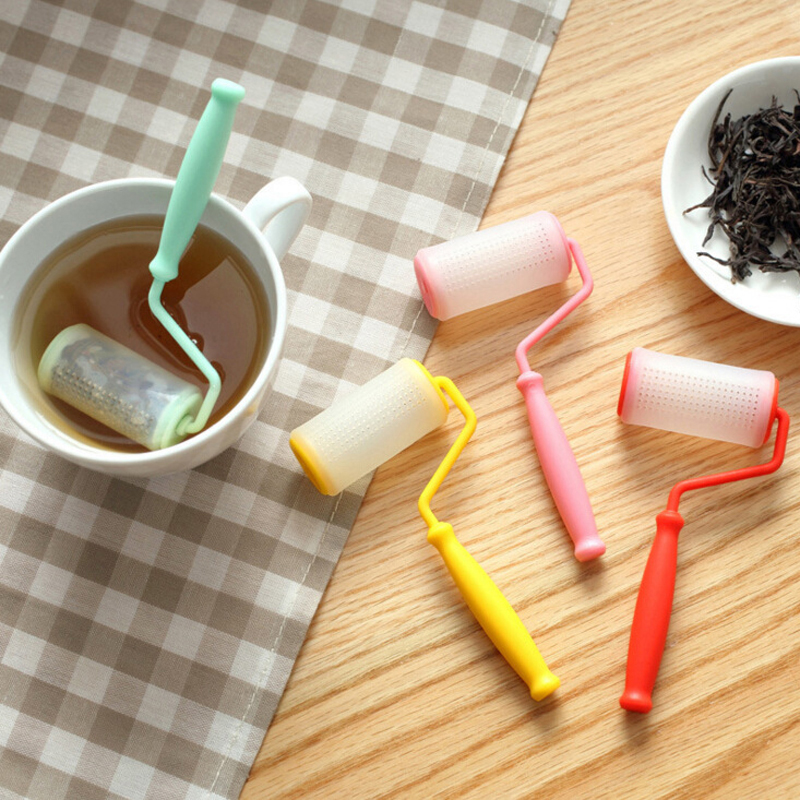 Tea tool Creative Paint Brush Paint Roller Tea Infuser/Tea Strainer/Coffee & Tea Sets/silicone