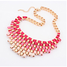 Sunshine jewelry store Necklaces Pendants Hot Sale gradually changing color Choker Statement Necklace Fashion Jewelry