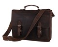 Nesitu High Quality Vintage Real Crazy Horse Leather Cowhide Men Messenger Bags 14 inch Laptop Briefcase