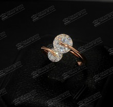 18K Rose gold Plating FREE SHIPPING GR NERH TOP quality Zirconia with micro CZ Setting Engagement