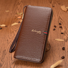 New Arrival Famous Brand Mens Wallet High Quality Pu Leather Zipper Purse Fashion Clutches Wallets Men