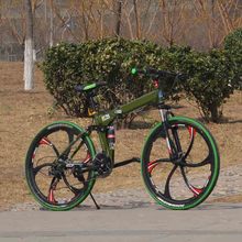 24 speed 26 inch folding bicycle  standard configuration double disc bicycle adult bicycle unisex biycle