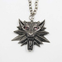 2015 necklaces amp pendants Witcher pendant The wizard Witcher Wolf head Medal pendant The Witcher necklace