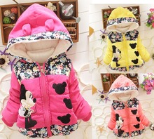 Kids winter Mouse new cute cartoon girls cotton padded jacket thick coat 2351