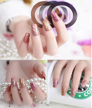 38Pcs Set Mixed Colors Rolls Striping Tape Line Nail Art Templates Decoration Nail Stickers Tools Glitter