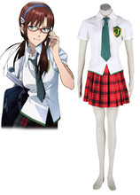 Neon Genesis Evangelion Makinami Mari Illustrious Shool Uniform Anime Cosplay Costume