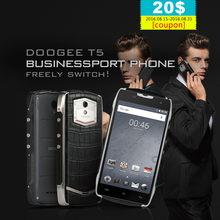 Original DOOGEE T5 4G LTE Cellphone Android 6.0 IP67 MTK6753 Octa Core Mobile Phone Dual SIM 3GB RAM 32GB ROM 4500mAh Smartphone