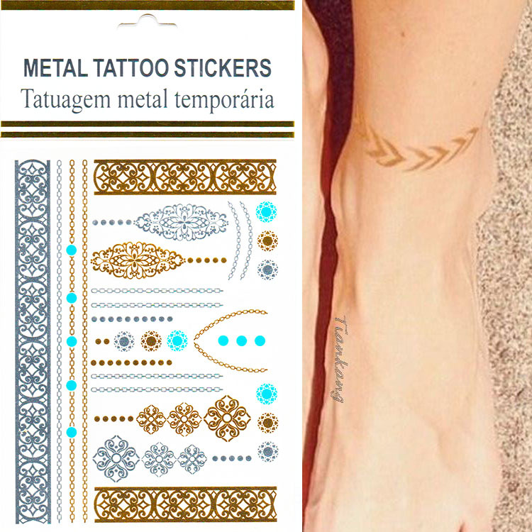 jewel waterproof gold silver temporary flash henna tattoo jewel waterproof gold silver temporary flash henna tattoo