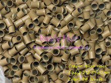 3.2*2.8*4.0mm 8#Wheat 1000pcs copper flared ring easily locks/copper tube micro link/ring /bead for i tip hair extension