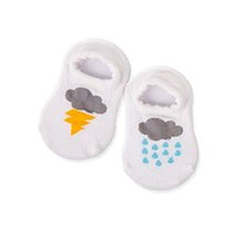 Hot Baby Cotton Socks Newborn Infant Floor Sock Boys Girls Kids Lightning Clouds Print Style
