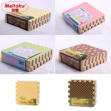 Meitoku baby EVA foam play Puzzle mat / 9pcs Interlocking floor mat,Each 30cmX30cmX1CM=12″X12″ X3/8″